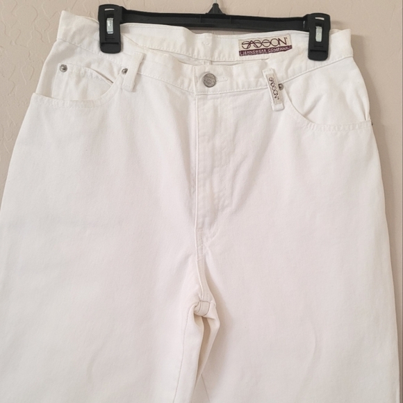 Sasson Vintage White High Waist Classic‎ Five Pocket Jeans - Picture 5 of 7